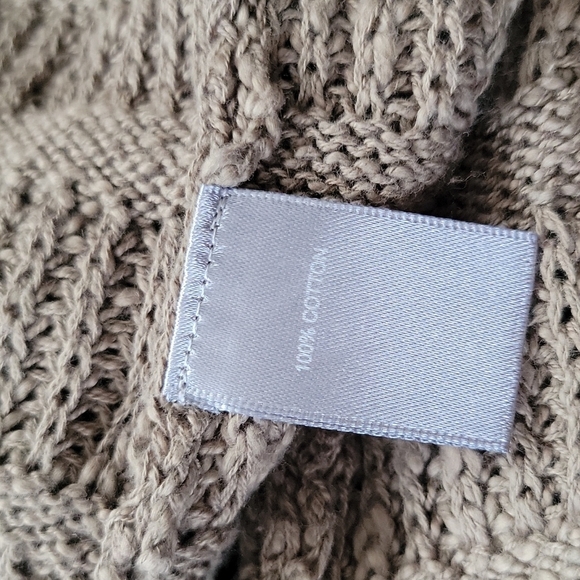 Marled Cotton Knit Pullover Hoodie Size Small Green - Picture 5 of 5